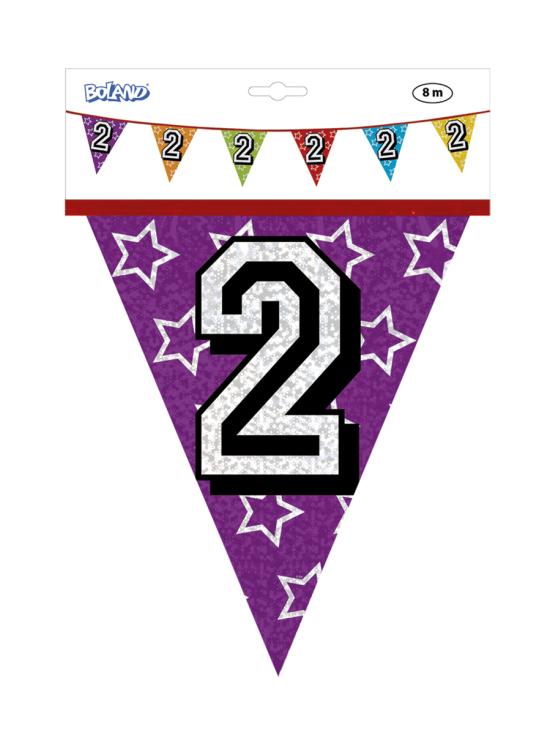 Banderines con número 2