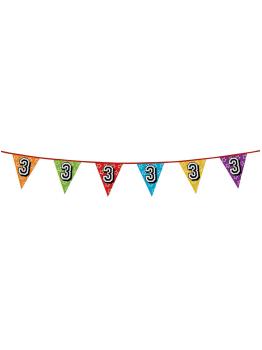 Banderines con número 3