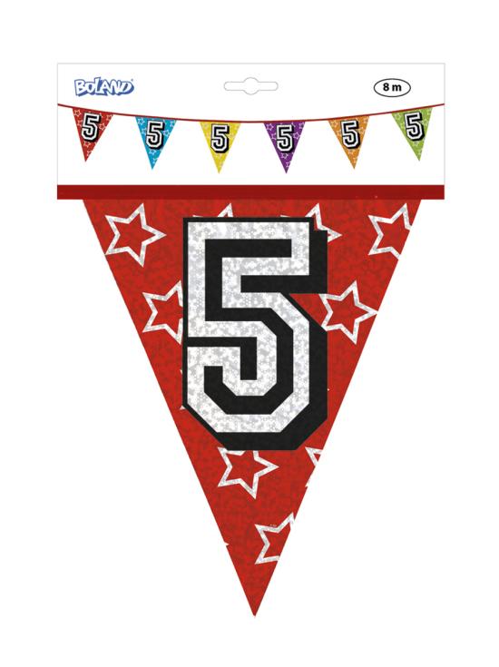 Banderines con número 5