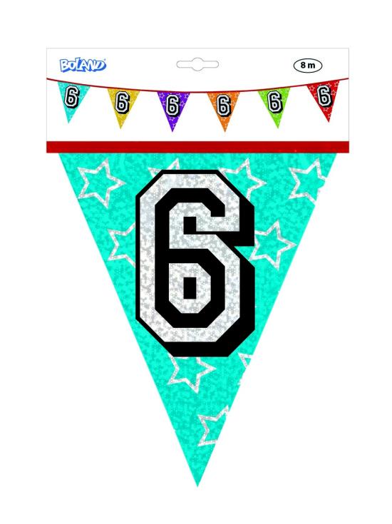 Banderines con número 6