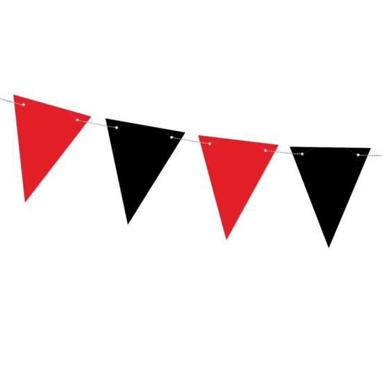 Banderín rojo y negro de papel - Pirates Party