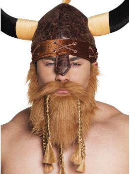 Barba Pelirroja de Vikingo con Trenzas