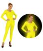 Body amarelo fluorescente para mulher