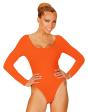 Body feminino laranja