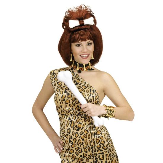 Brazalete de hueso y piel de leopardo para adulto Brazalete de hueso y piel de leopardo para adulto