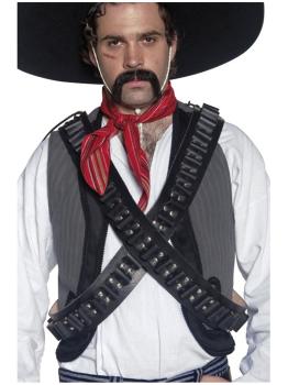 Cinturón de cuero de balas de bandolero del Oeste