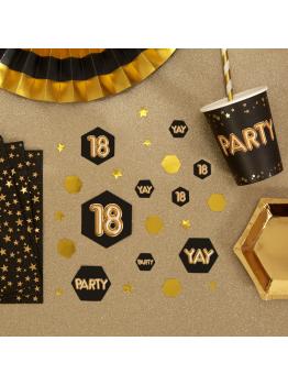Confeti para mesa "18" - Glitz & Glamour Black & Gold