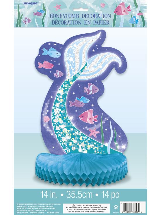 Decoración de mesa cola de sirena - Sirena bajo del mar