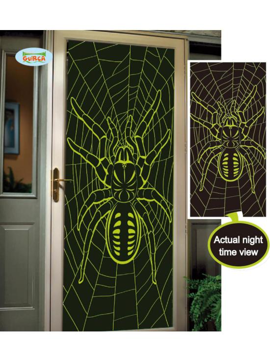 Decoración para puerta tarántula fluorescente