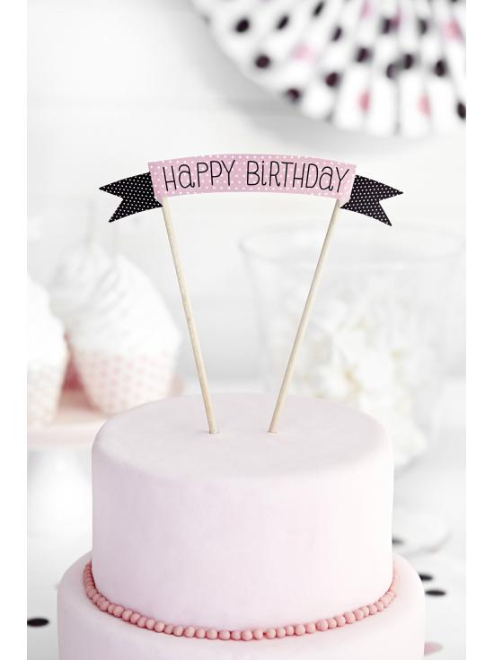 Decoración para tarta "Happy Birthday" - Sweets