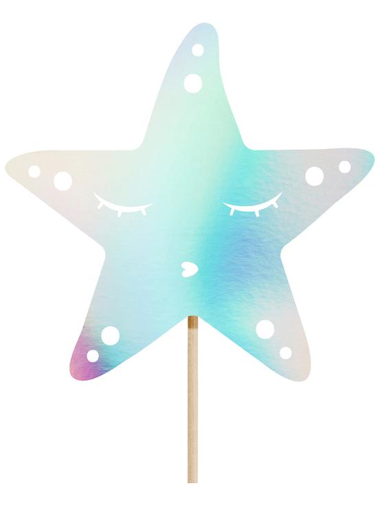 Decoración para tarta cola de sirena iridiscente- Iridescent Mermaid
