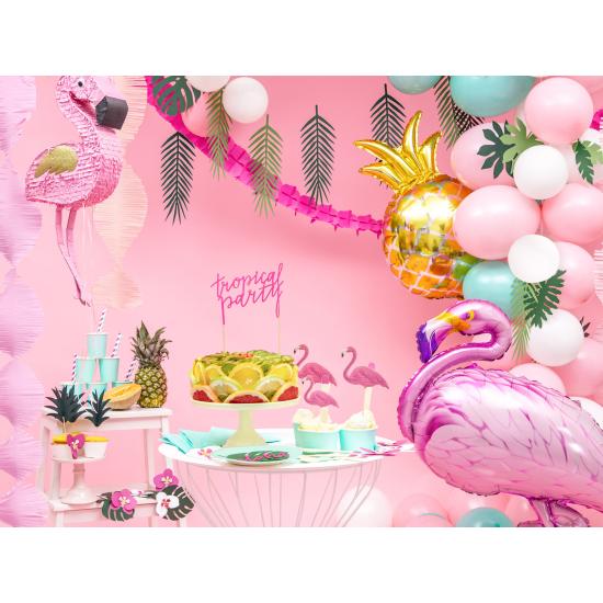 Decoración para tarta fucsia - Tropical Party