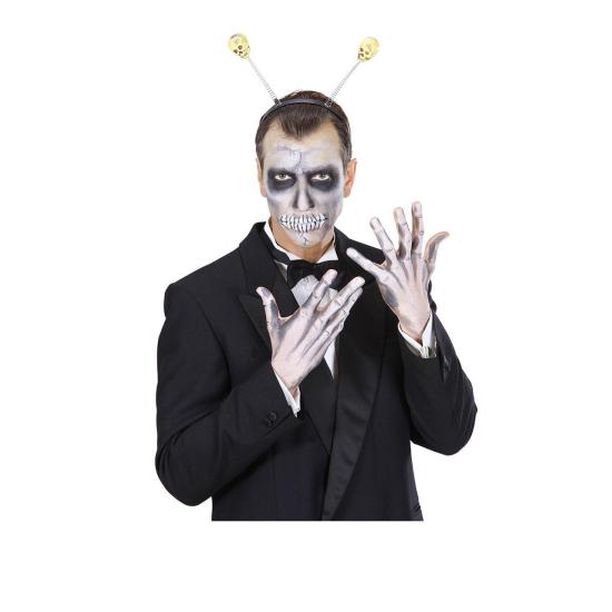 Diadema con antenas de calavera