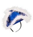 Diadema de tricornio azul con marabú para mujer