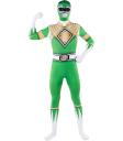 Disfraz Power Ranger verde segunda piel