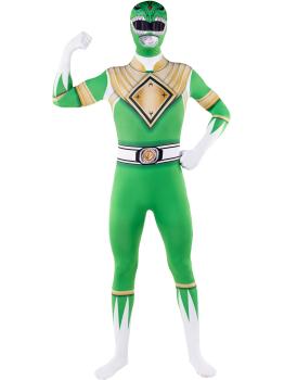 Disfraz Power Ranger verde segunda piel