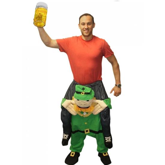 Disfraz a hombros de Leprechaun San Patricio Disfraz a hombros de Leprechaun San Patricio