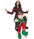 Disfraz a hombros de elfo navideño para adulto