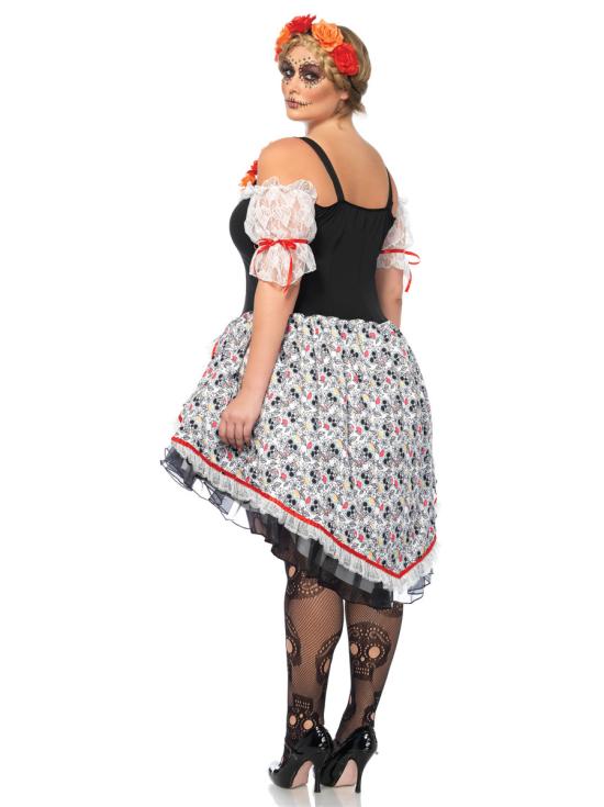 Disfraz de Catrina para mujer talla grande