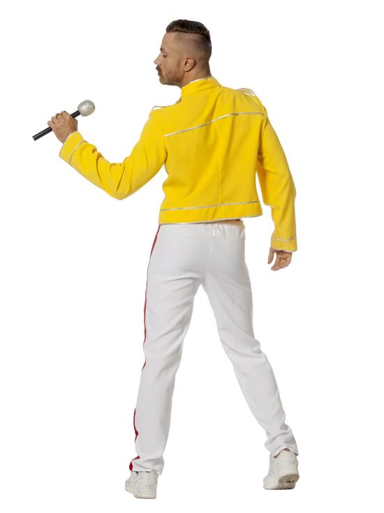 Disfraz de Freddie Mercury amarillo para hombre