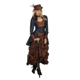 Disfraz de Steampunk marrón para mujer