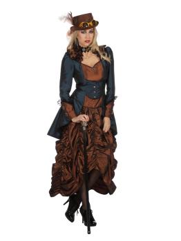 Disfraz de Steampunk marrón para mujer