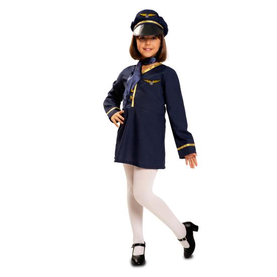 Disfraz de asistente de vuelo para niña Disfraz de asistente de vuelo para niña