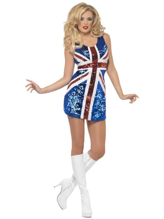 Disfraz de Bandera Inglesa Sexy para mujer