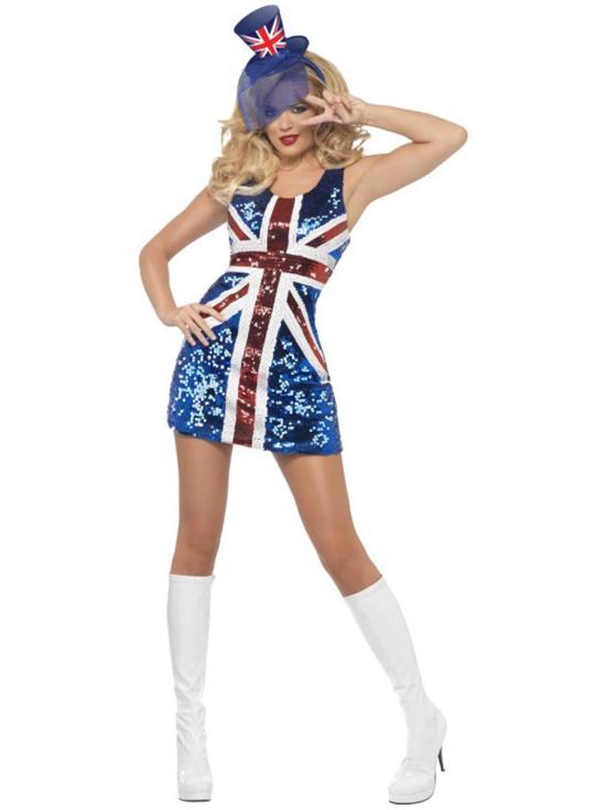 Disfraz de Bandera Inglesa Sexy para mujer