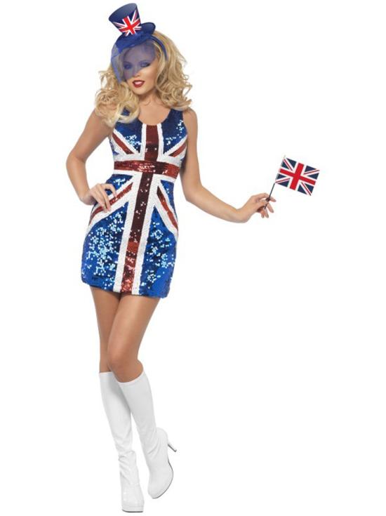 Disfraz de Bandera Inglesa Sexy para mujer
