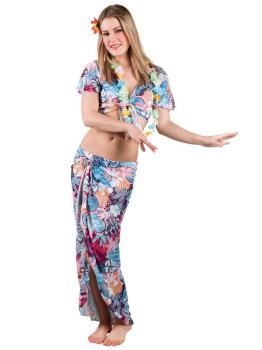 Disfraz de belleza hawaiana para mujer