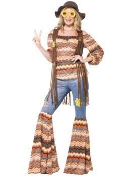 Disfraz de chica hippie para mujer