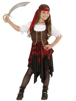 Fantasia de pirata corsário malvado para meninas