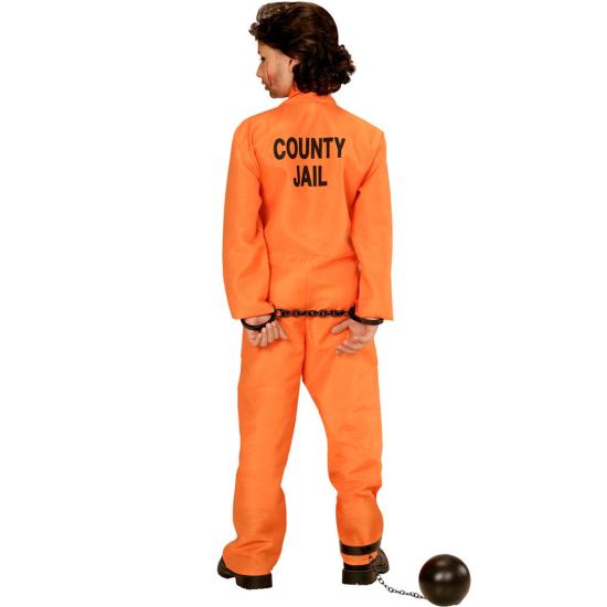 Fantasia de Presidiário Infantil – Macacão Laranja de Presidiário para Crianças