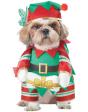 Disfraz de elfo navideño travieso para perro