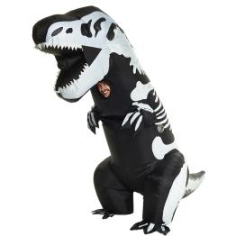 Disfraz de esqueleto de dinosaurio T-Rex inflable para adulto