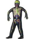 Disfraz Esqueleto Multicolorido fluor infantil