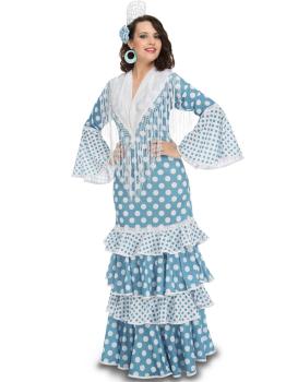 Disfraz Flamenca Turquesa para adulta