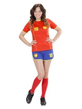 Disfraz de Jugadora de fútbol Español para mujer