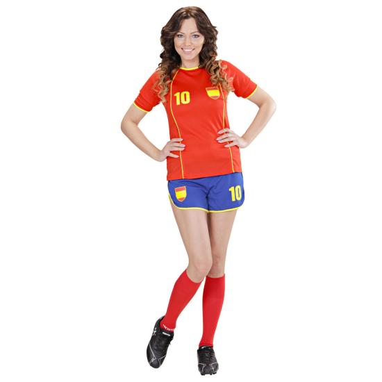 Disfraz de Jugadora de fútbol Español para mujer