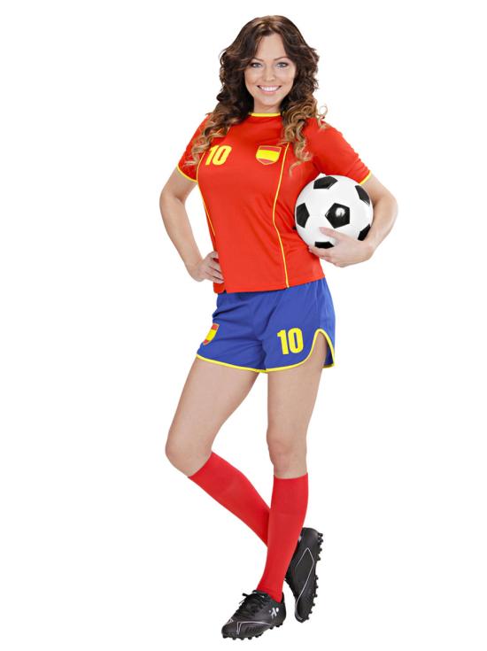 Disfraz de Jugadora de fútbol Español para mujer