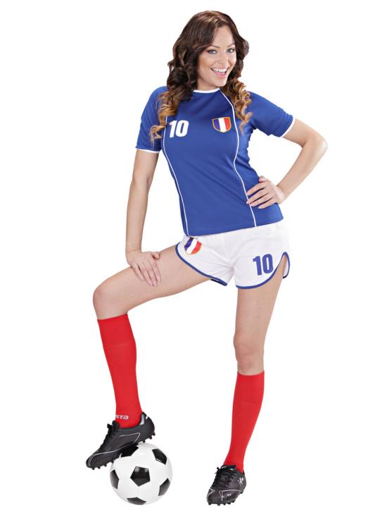 Disfraz de Jugadora de fútbol Francés para mujer