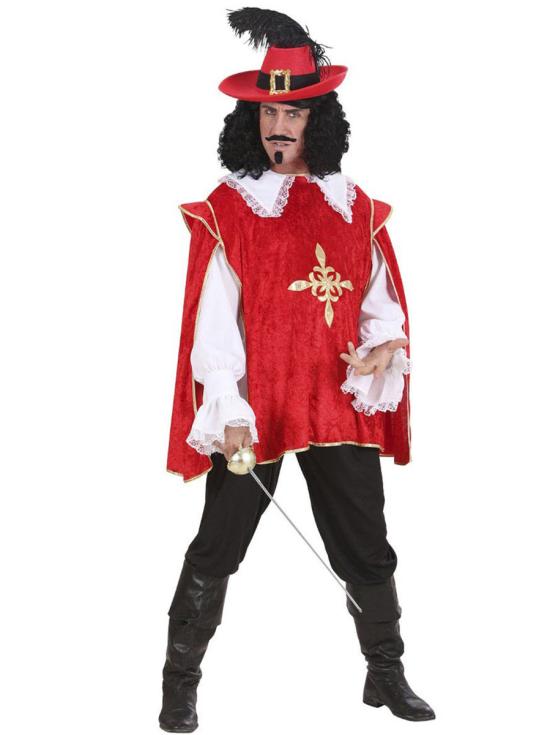 Disfraz Mosquetero Rojo Corte Real hombre