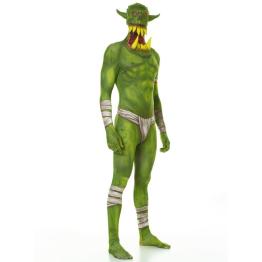 Disfraz de orco aterrador verde Morphsuit infantil