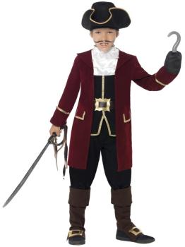 Disfraz de pirata granate para niño