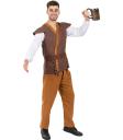 Traje medieval de taberneiro para homens