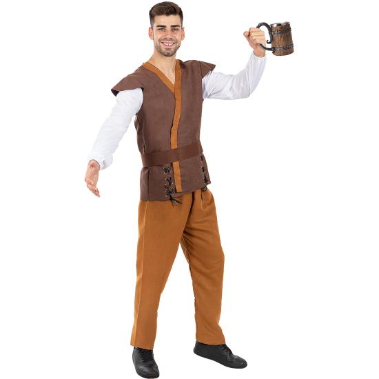 Disfraz de tabernero medieval para hombre