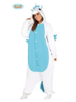 Disfraz de unicornio azul para mujer