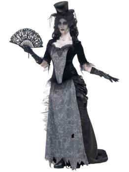Disfraz de viuda negra de pueblo fantasma