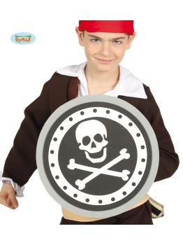 Escudo pirata de EVA infantil de 29 cm